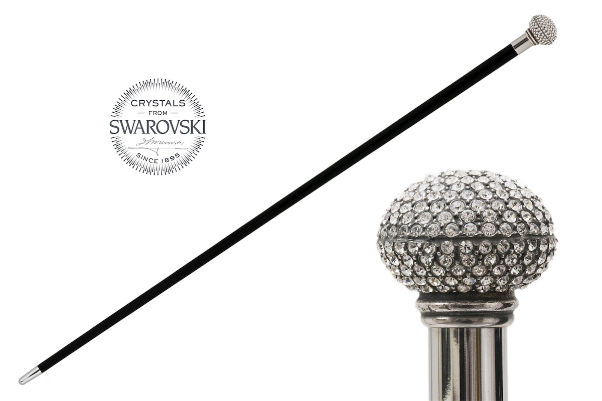 Elegant Walking Sticks - Swarovski Crystal Encrusted Knob